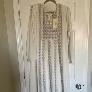 COPY - White embroidered caftan abaya
